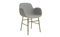 Fauteuil Form rembourré, laiton