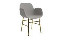 Fauteuil Form rembourré, laiton