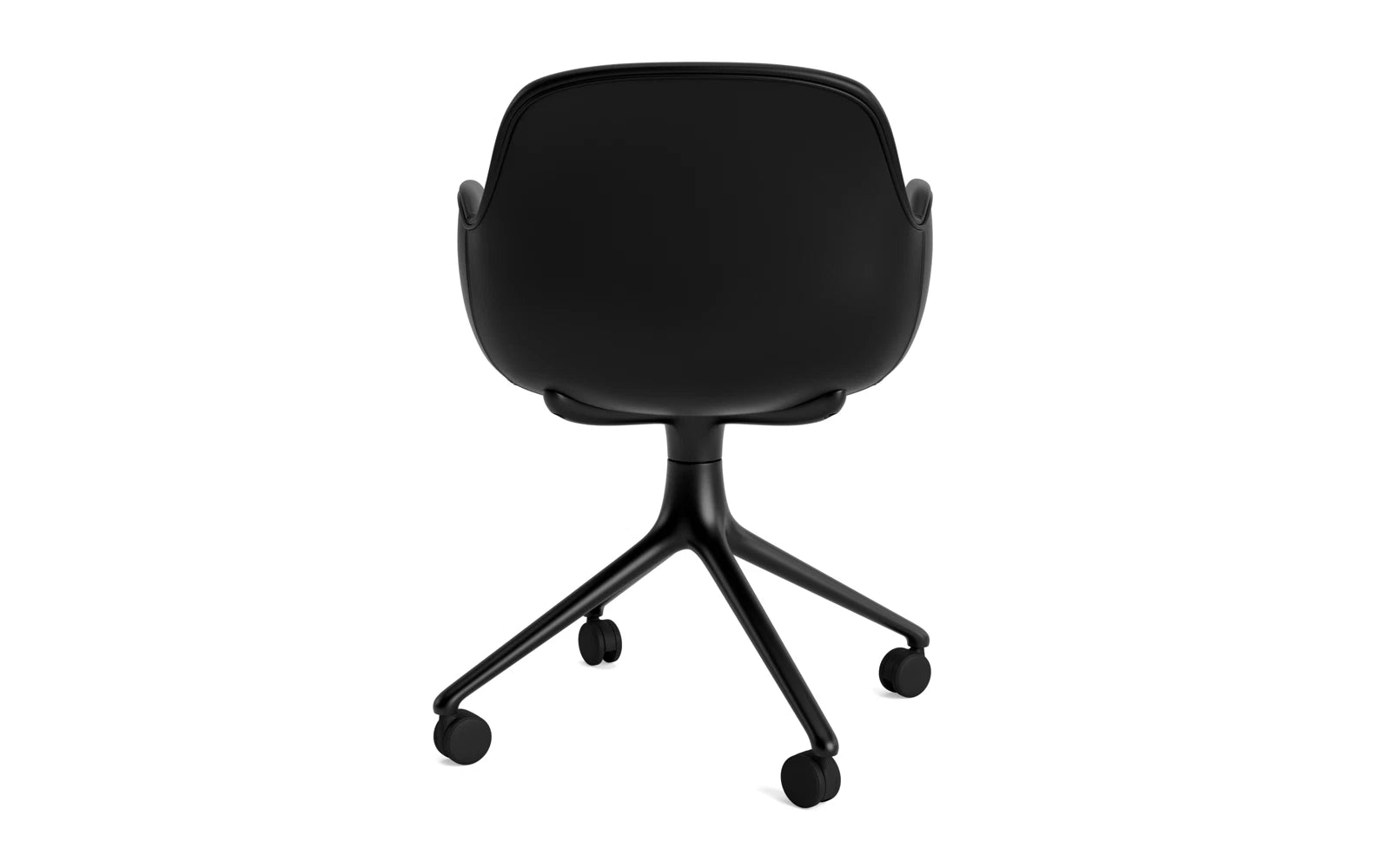 Form Drehsessel 4W Vollpolster Schwarz Aluminium/Ultra Leder in Ultra 41599 präsentiert im Onlineshop von KAQTU Design AG. Sessel ist von Normann Copenhagen
