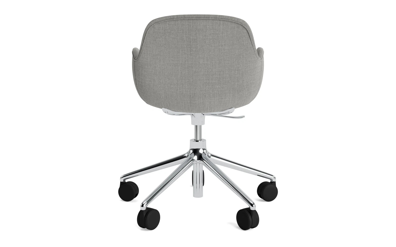 Form Drehsessel mit Rollen Vollpolster aluminium Remix in Remix 133 präsentiert im Onlineshop von KAQTU Design AG. Sessel ist von Normann Copenhagen