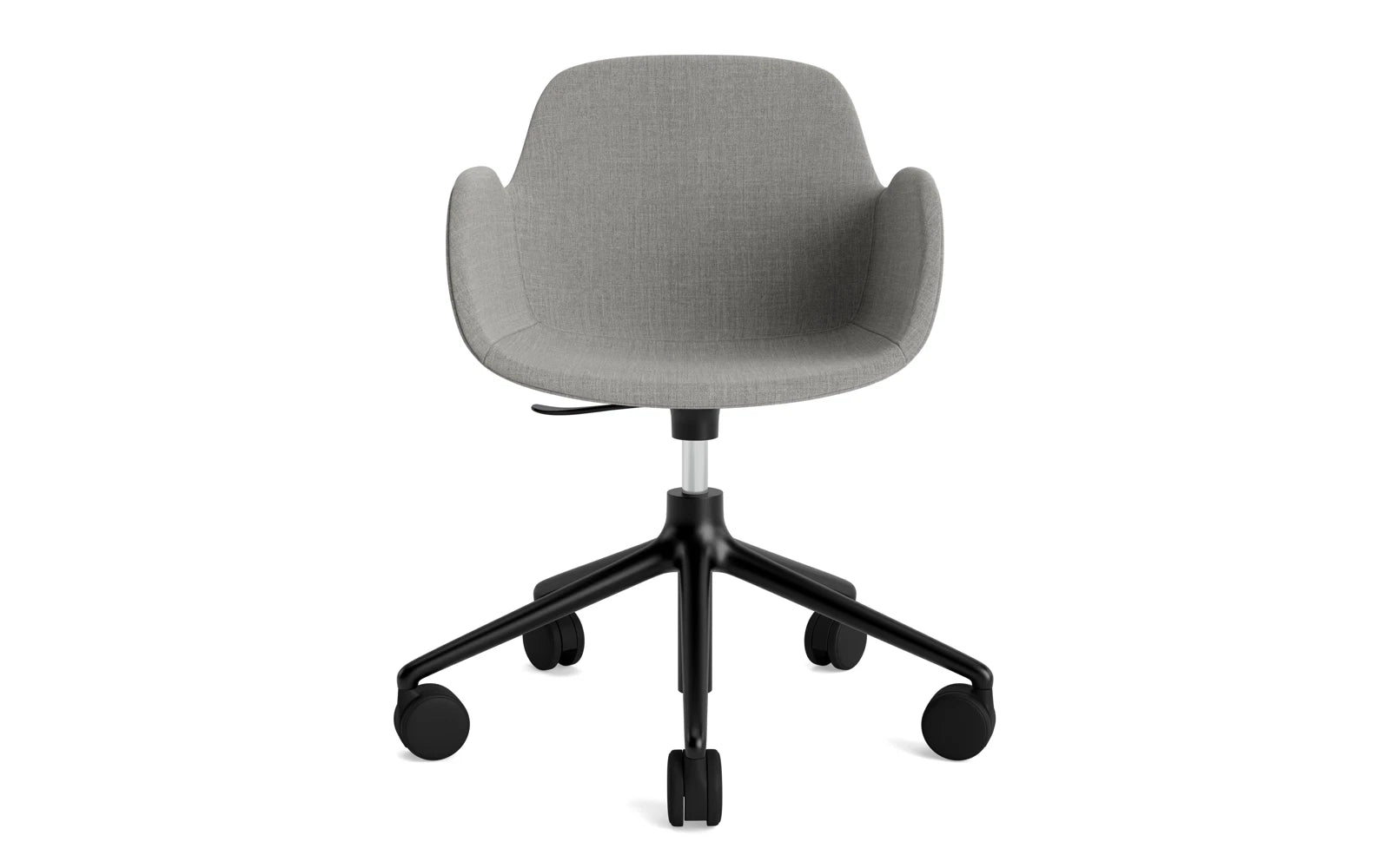 Hyg Drehsessel mit Rollen Vollpolster schwarz aluminium Remix in Remix 133 präsentiert im Onlineshop von KAQTU Design AG. Sessel ist von Normann Copenhagen