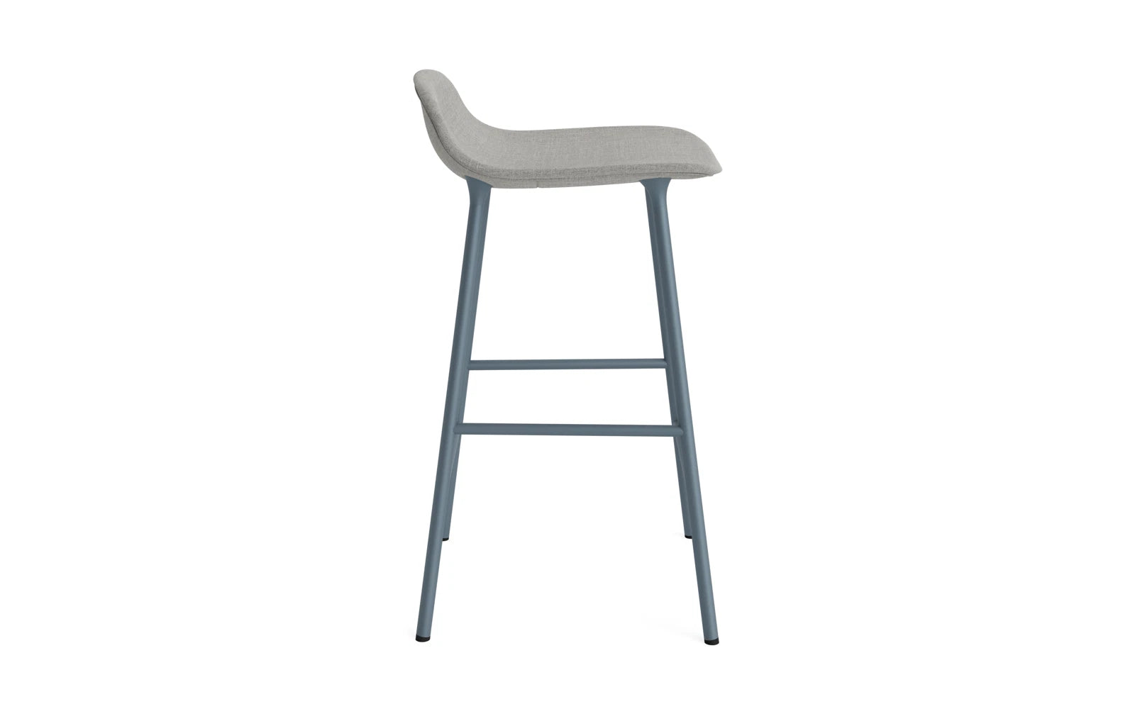 Eleganter Form Barstuhl 65 cm in stilvollem Blau, gepolstert für höchsten Komfort. Ideal für moderne Wohnräume und stilvolle Bars.