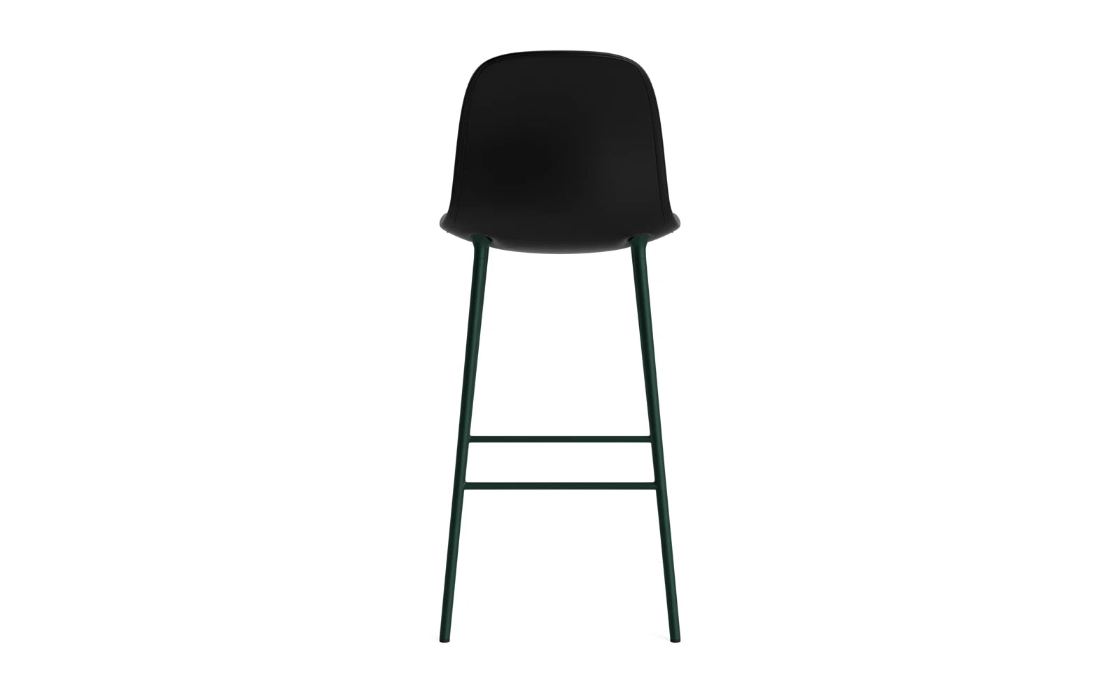 Entdecken Sie den stilvollen Form Barstuhl 75 cm in edlem Grün, gepolstert mit luxuriösem Ultra Leder und robustem Stahlgestell von Normann Copenhagen. Ideal für jedes Ambiente!
