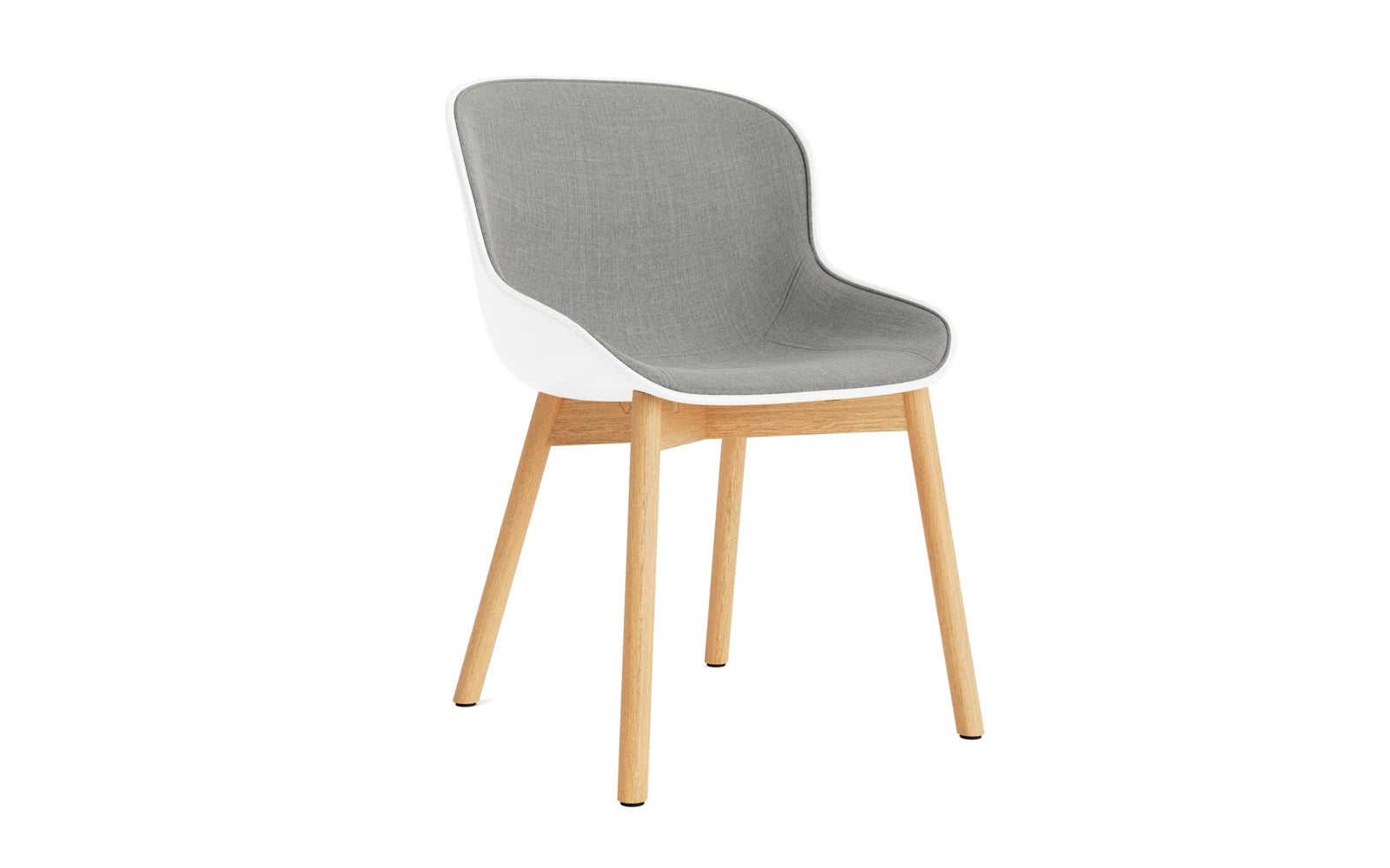 Hyg Stuhl Frontpolster Eiche Weiss/Remix in Remix 133 präsentiert im Onlineshop von KAQTU Design AG. Stuhl ist von Normann Copenhagen