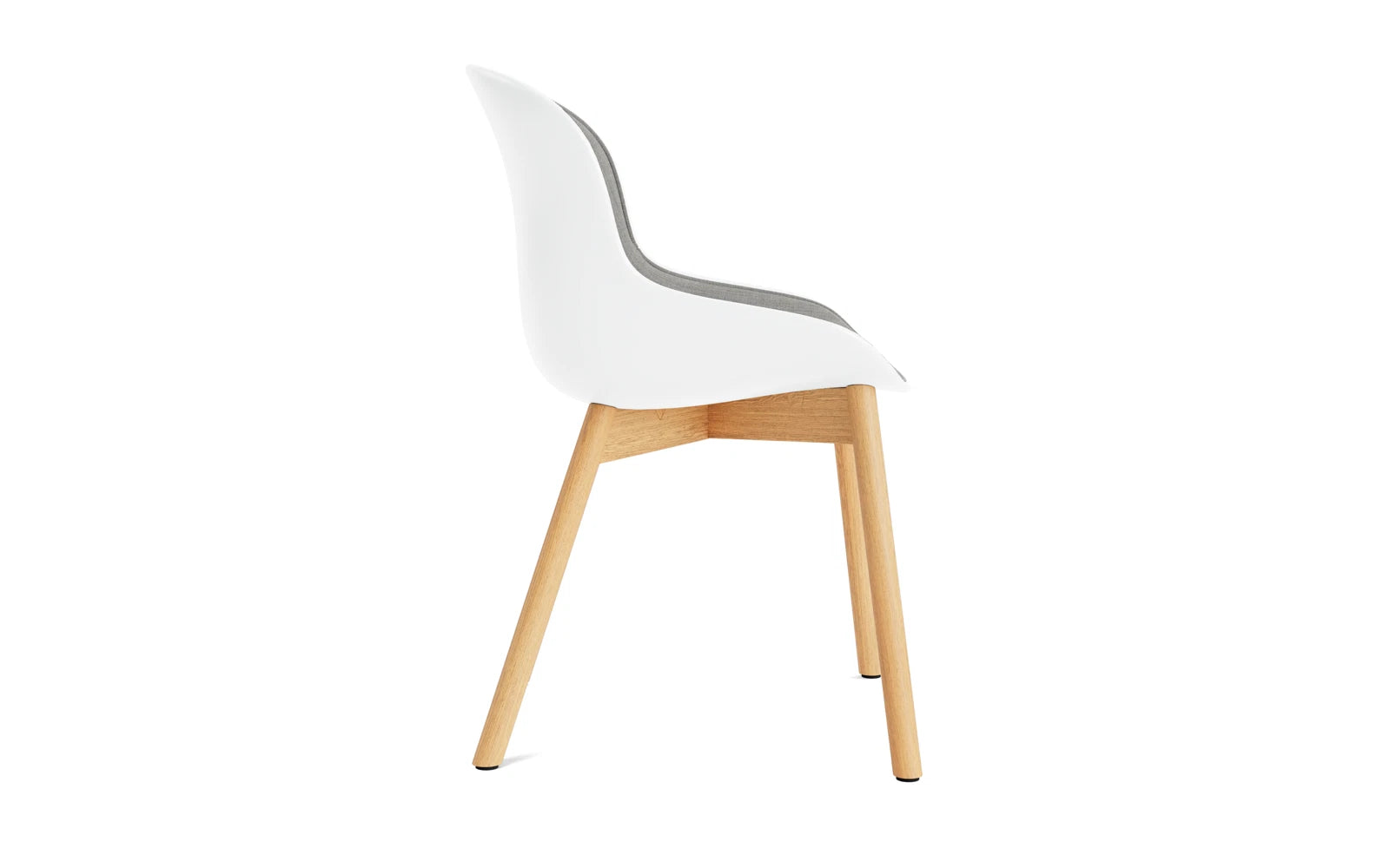 Hyg Stuhl Frontpolster Eiche Weiss/Remix in Remix 133 präsentiert im Onlineshop von KAQTU Design AG. Stuhl ist von Normann Copenhagen