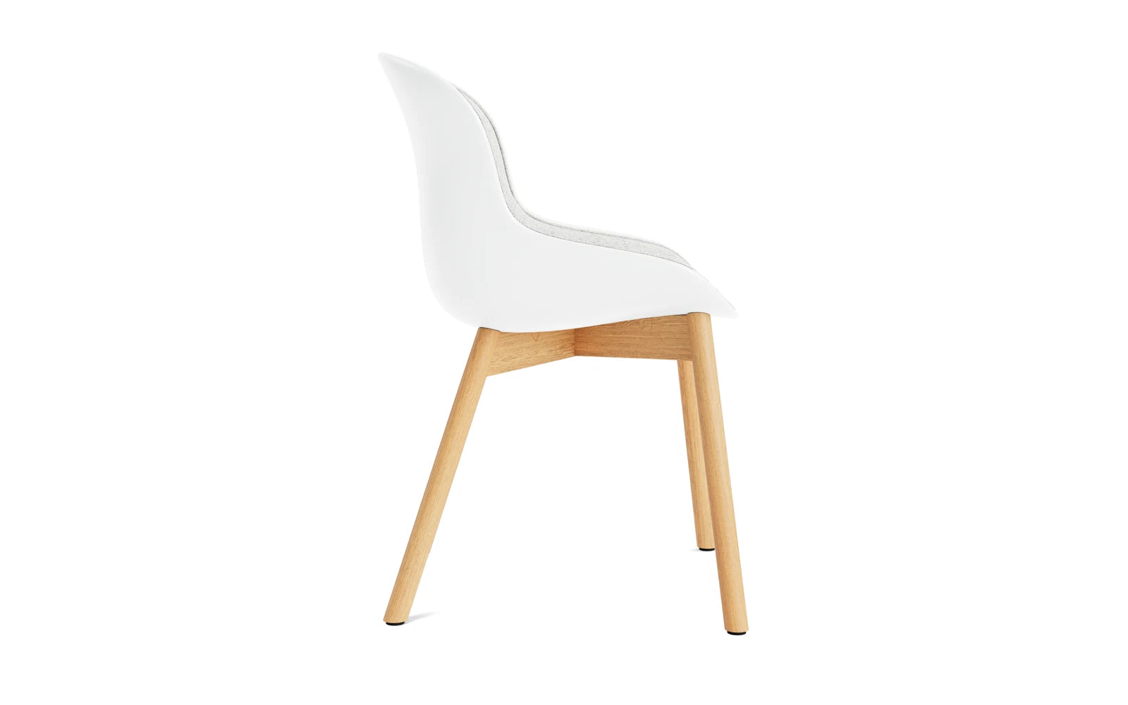 Hyg Stuhl Frontpolster Eiche Weiss/Hallingdal in Hallingdal 110 präsentiert im Onlineshop von KAQTU Design AG. Stuhl ist von Normann Copenhagen