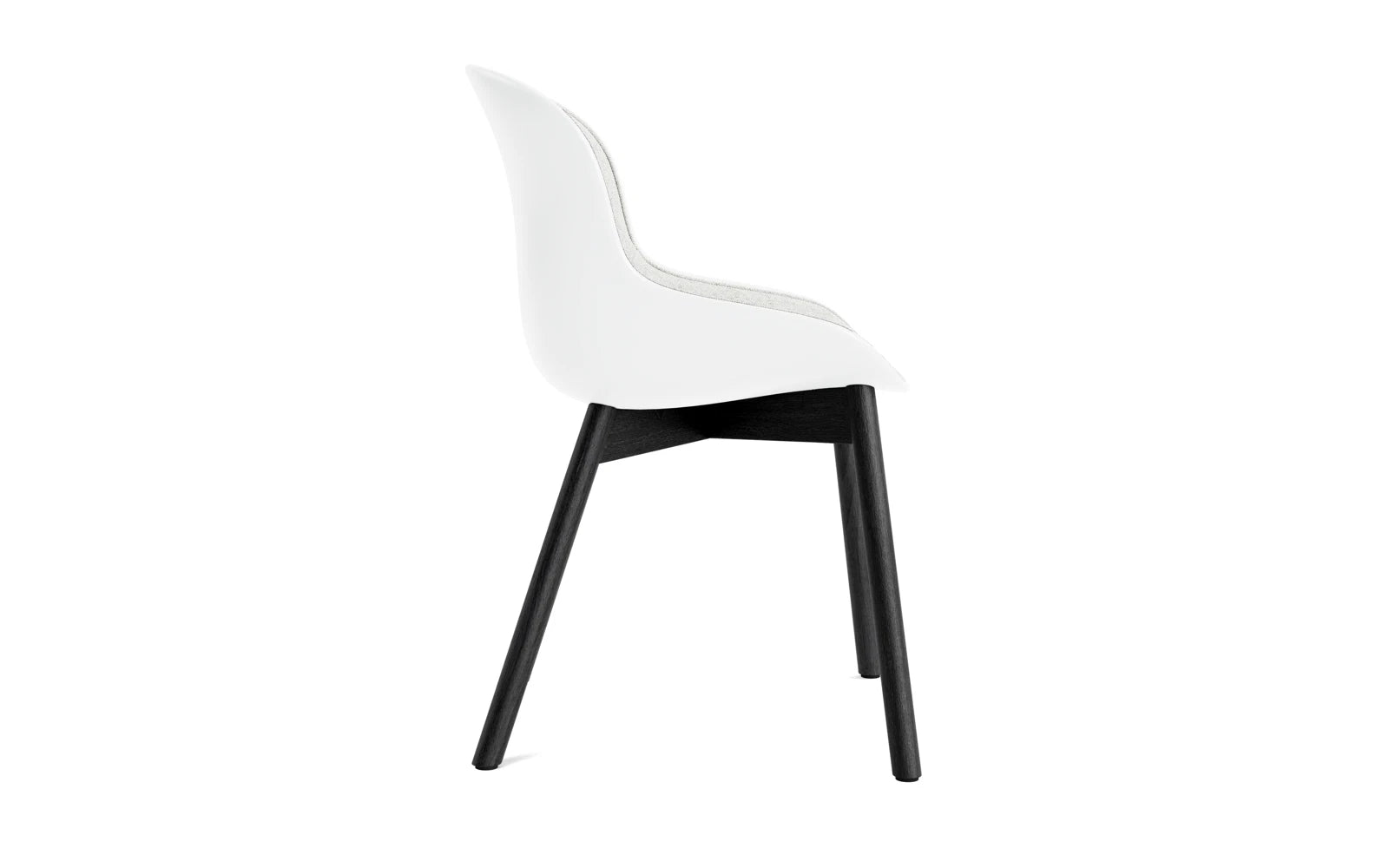 Hyg Stuhl Polster Schwarze Eiche Weiss/Hallingdal in Hallingdal 110 präsentiert im Onlineshop von KAQTU Design AG. Stuhl ist von Normann Copenhagen