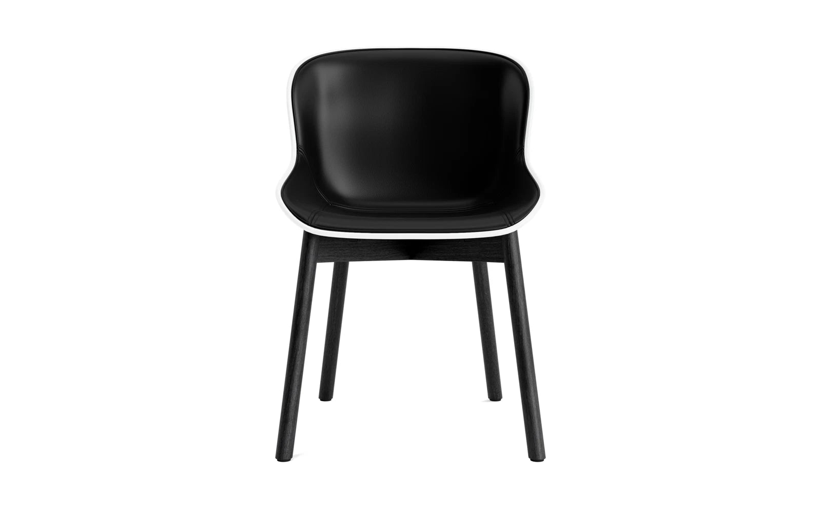 Hyg Stuhl Polster Schwarze Eiche Weiss/Ultra Leder in Ultra 41599 präsentiert im Onlineshop von KAQTU Design AG. Stuhl ist von Normann Copenhagen