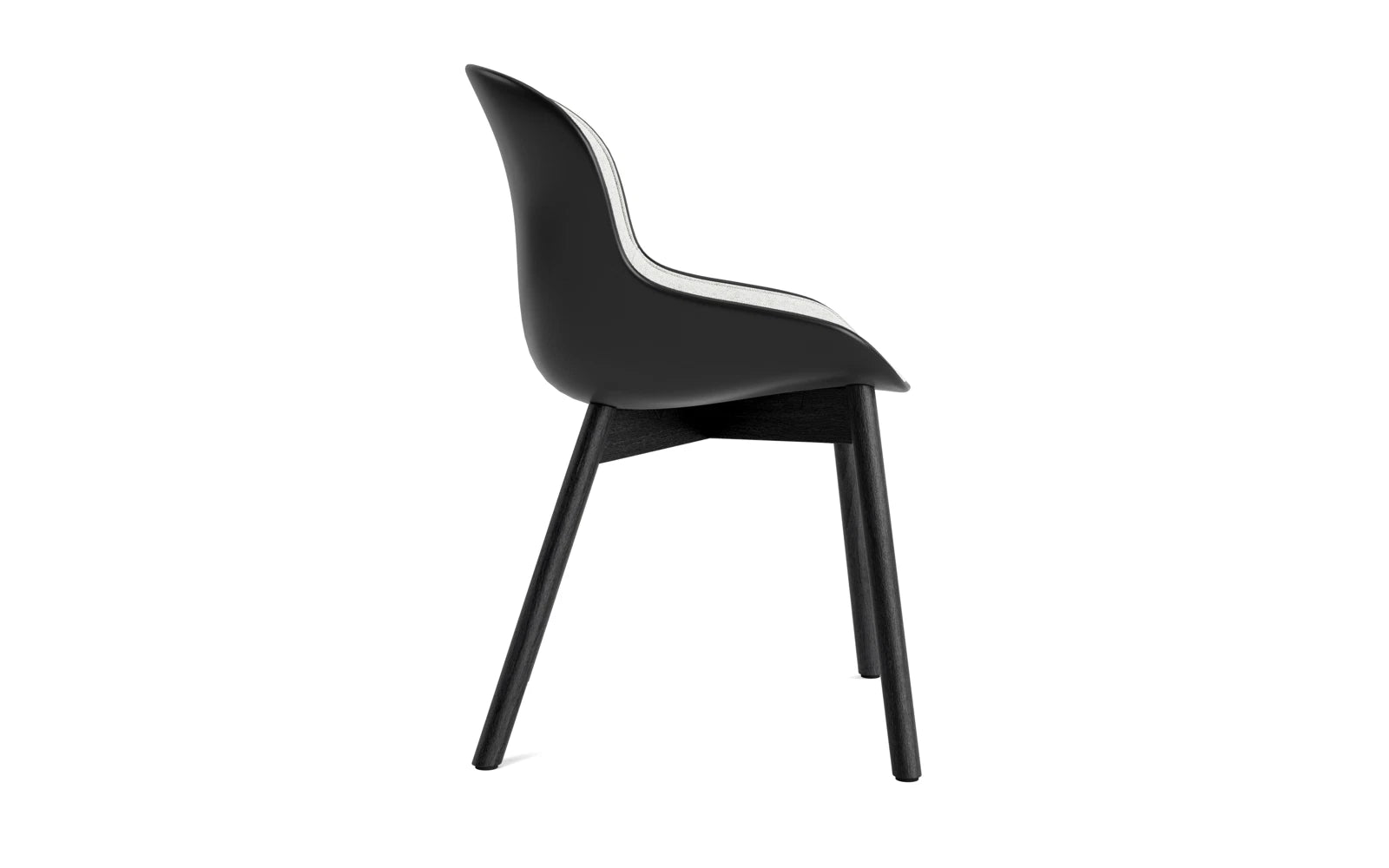 Hyg Stuhl Polster Schwarze Eiche Schwarz/Hallingdal in Hallingdal 110 präsentiert im Onlineshop von KAQTU Design AG. Stuhl ist von Normann Copenhagen