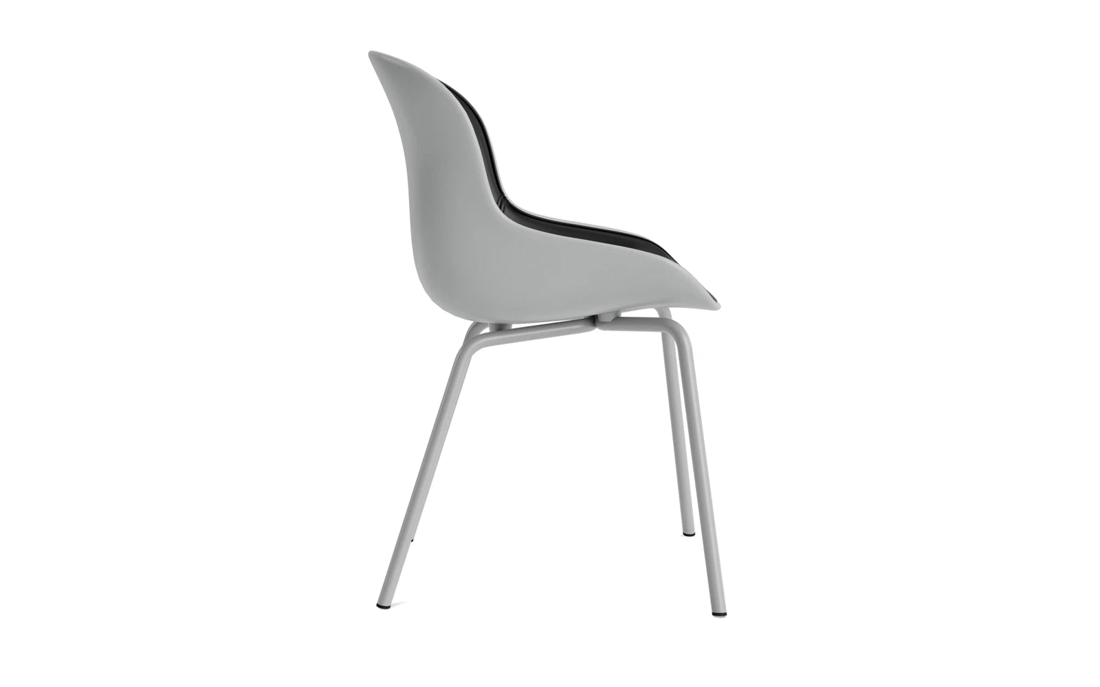Hyg Stuhl Frontpolster Grau Stahl Grau/Ultra in Ultra 41599 präsentiert im Onlineshop von KAQTU Design AG. Stuhl ist von Normann Copenhagen