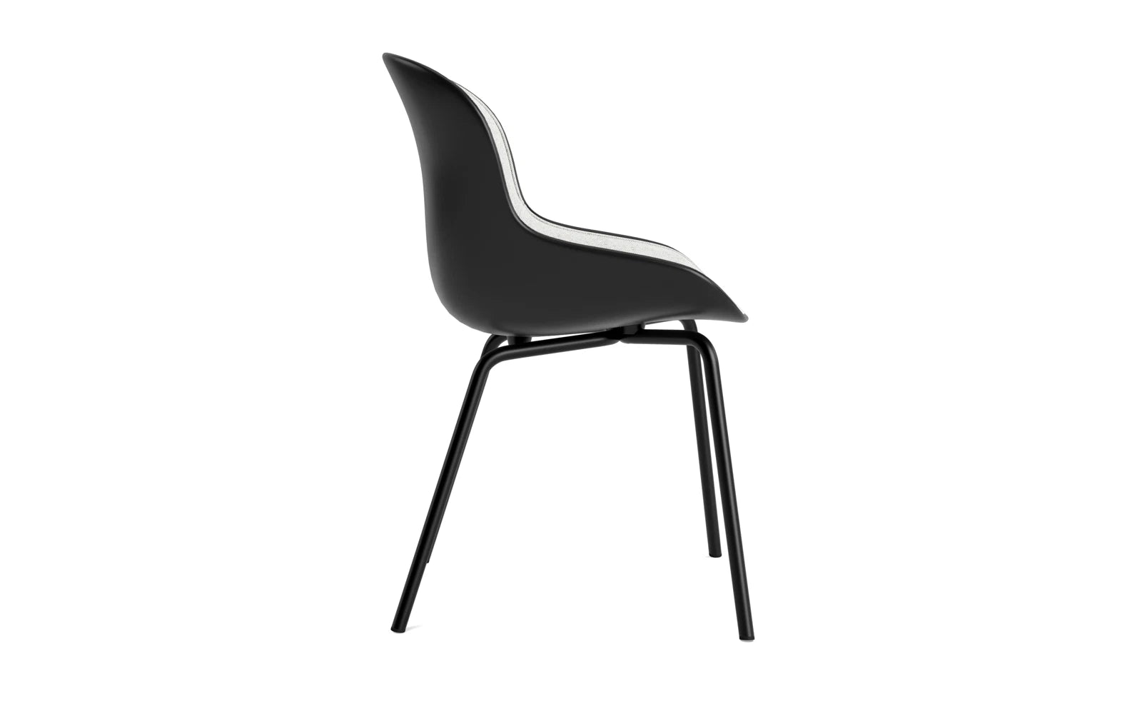 Hyg Stuhl Frontpolster Schwartz Stahl Schwartz/Hallingdal in Hallingdal 110 präsentiert im Onlineshop von KAQTU Design AG. Stuhl ist von Normann Copenhagen