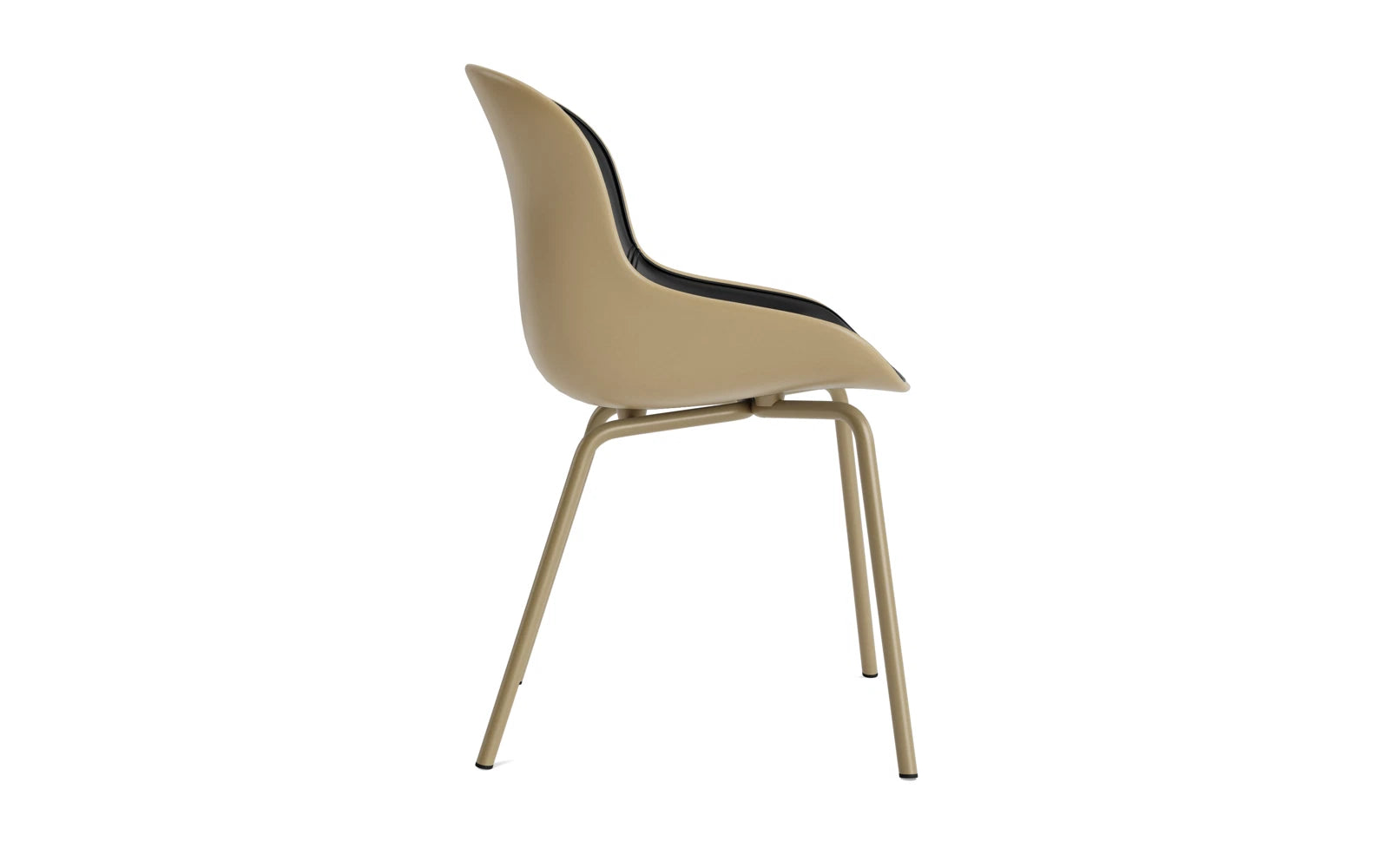 Hyg Stuhl Frontpolster Sand Stahl Sand/Ultra in Ultra 41599 präsentiert im Onlineshop von KAQTU Design AG. Stuhl ist von Normann Copenhagen