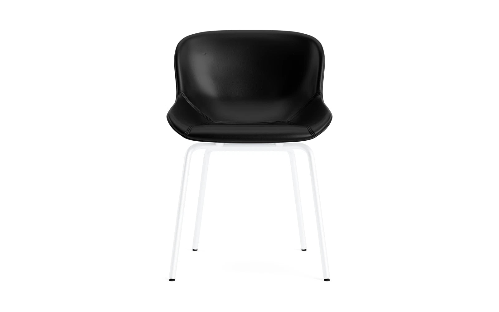 Erleben Sie den Hyg Stuhl von Normann Copenhagen: gepolstert in strahlendem Weiß, bietet er stilvollen Komfort und harmonische Eleganz für Ihr Zuhause.