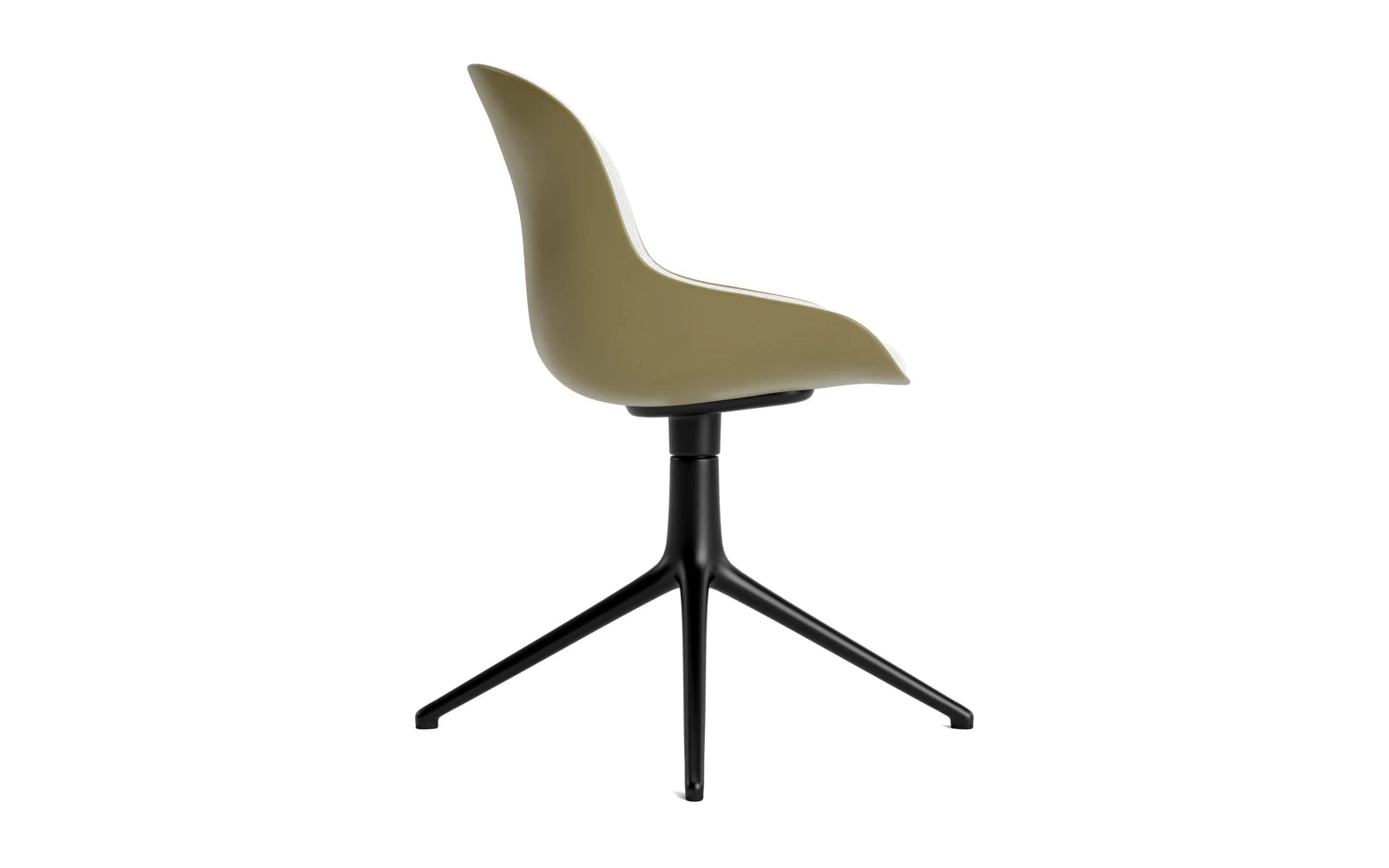 Hyg Drehstuhl 4B gepolstert Schwartz Alu Olive/Hallingdal in Hallingdal 110 präsentiert im Onlineshop von KAQTU Design AG. Drehstuhl ist von Normann Copenhagen
