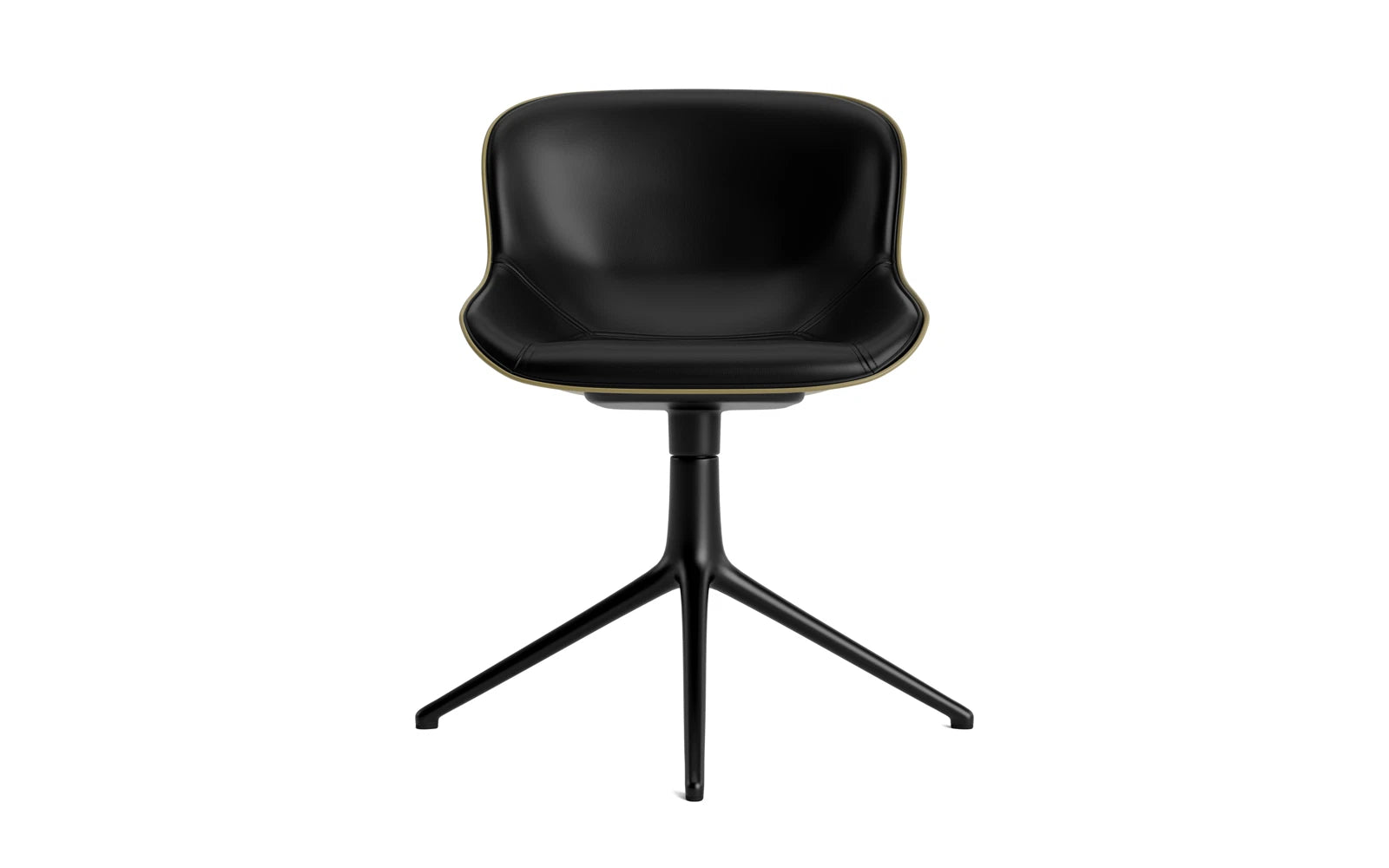 Hyg Drehstuhl 4B gepolstert Schwartz Alu Olive/Ultra in Ultra 41599 präsentiert im Onlineshop von KAQTU Design AG. Drehstuhl ist von Normann Copenhagen
