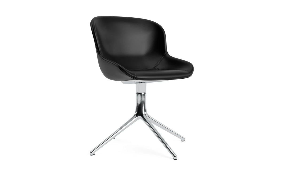 Hyg Drehstuhl gepolstert 4B aluminium Ultra leder in Ultra 41599 präsentiert im Onlineshop von KAQTU Design AG. Drehstuhl ist von Normann Copenhagen