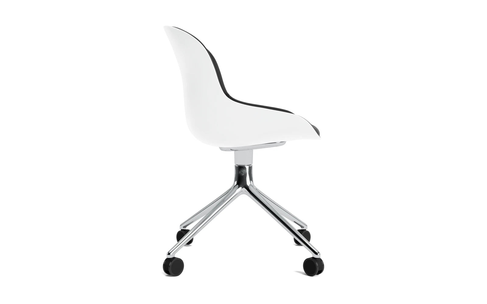 Hyg Drehstuhl 4W Aluminium Weiss/Ultra in Ultra 41599 präsentiert im Onlineshop von KAQTU Design AG. Drehstuhl ist von Normann Copenhagen