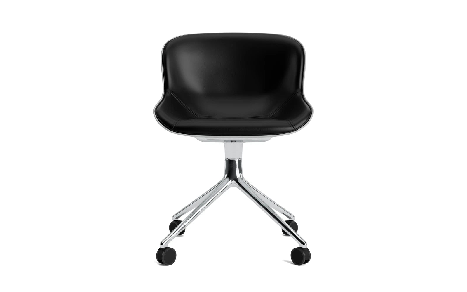 Hyg Drehstuhl 4W Frontpolster Aluminium Grau/Ultra in Ultra 41599 präsentiert im Onlineshop von KAQTU Design AG. Drehstuhl ist von Normann Copenhagen