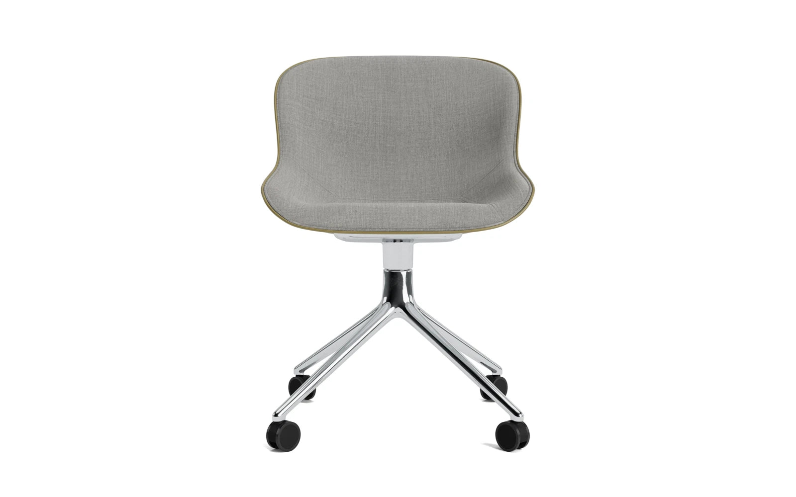 Hyg Drehstuhl 4W Frontpolster Aluminium Olive/Remix in Remix 133 präsentiert im Onlineshop von KAQTU Design AG. Drehstuhl ist von Normann Copenhagen