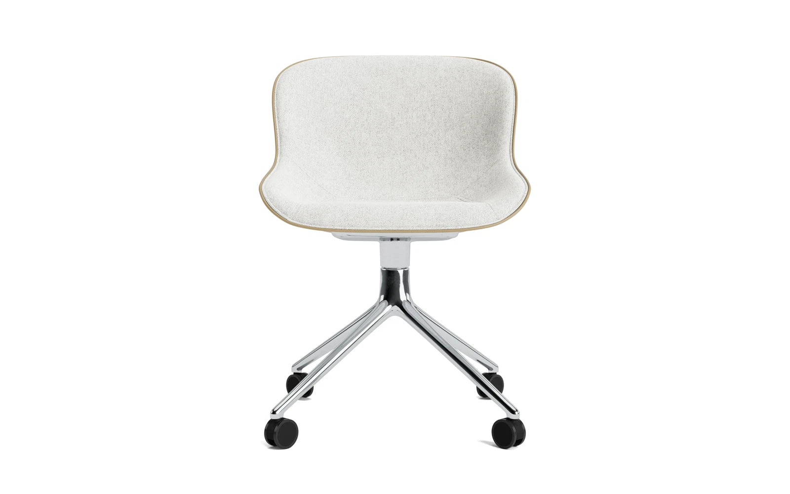 Hyg Drehstuhl 4W Frontpolster Aluminium Sand/Hallingdal in Hallingdal 110 präsentiert im Onlineshop von KAQTU Design AG. Drehstuhl ist von Normann Copenhagen