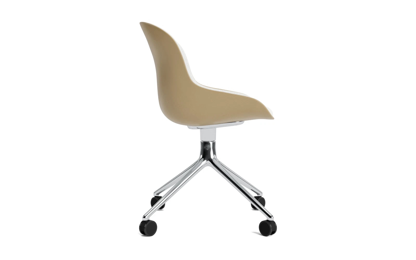 Hyg Drehstuhl 4W Frontpolster Aluminium Sand/Hallingdal in Hallingdal 110 präsentiert im Onlineshop von KAQTU Design AG. Drehstuhl ist von Normann Copenhagen