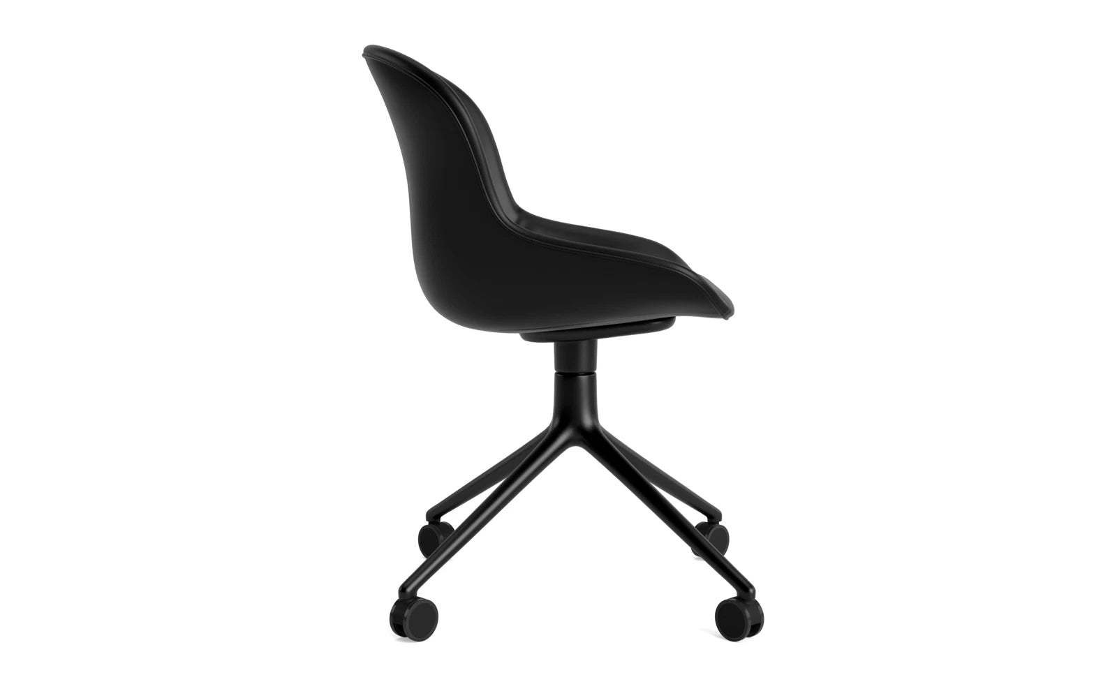 Hyg Comfort Drehstuhl 4W Vollpolster Schwarzes Aluminium Ultra in Ultra 41599 präsentiert im Onlineshop von KAQTU Design AG. Drehstuhl ist von Normann Copenhagen
