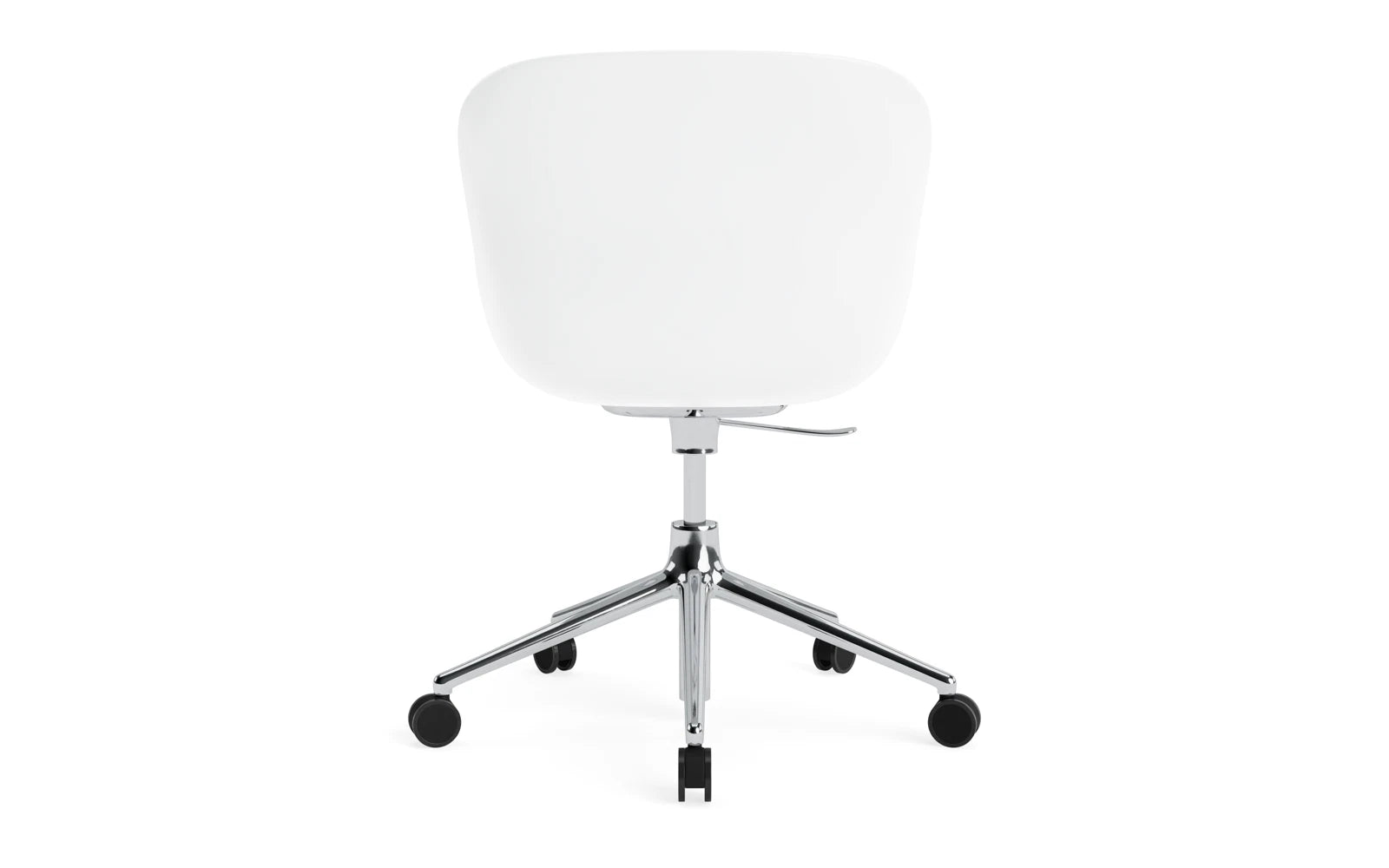 Hyg Drehsessel mit 5 Rollen Gas Lift Frontpolster Alu Weiss/Hallingdal in Hallingdal 110 präsentiert im Onlineshop von KAQTU Design AG. Sessel ist von Normann Copenhagen