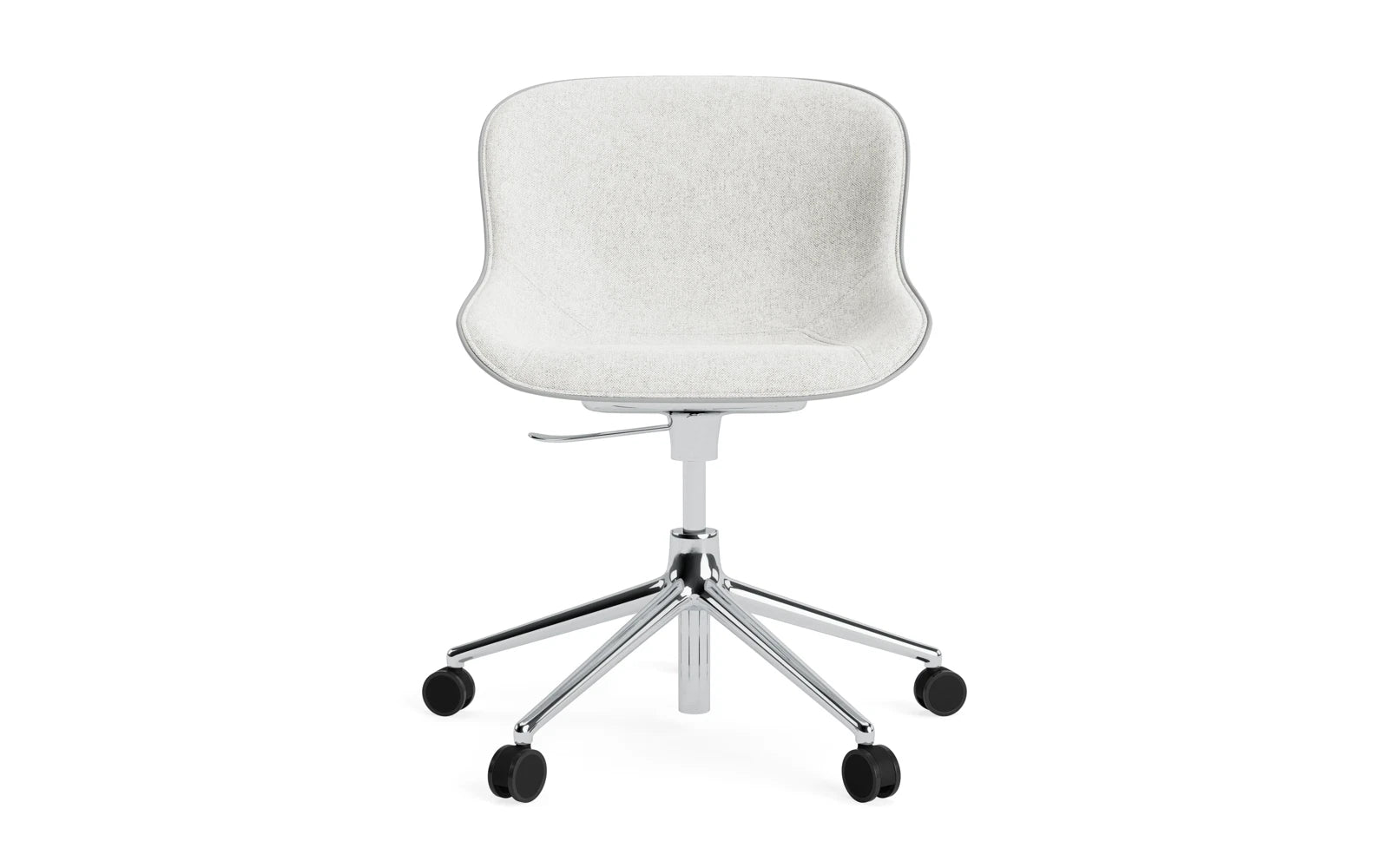 Hyg Drehsessel mit 5 Rollen Gas Lift Frontpolster Alu Grau/Hallingdal in Hallingdal 110 präsentiert im Onlineshop von KAQTU Design AG. Sessel ist von Normann Copenhagen