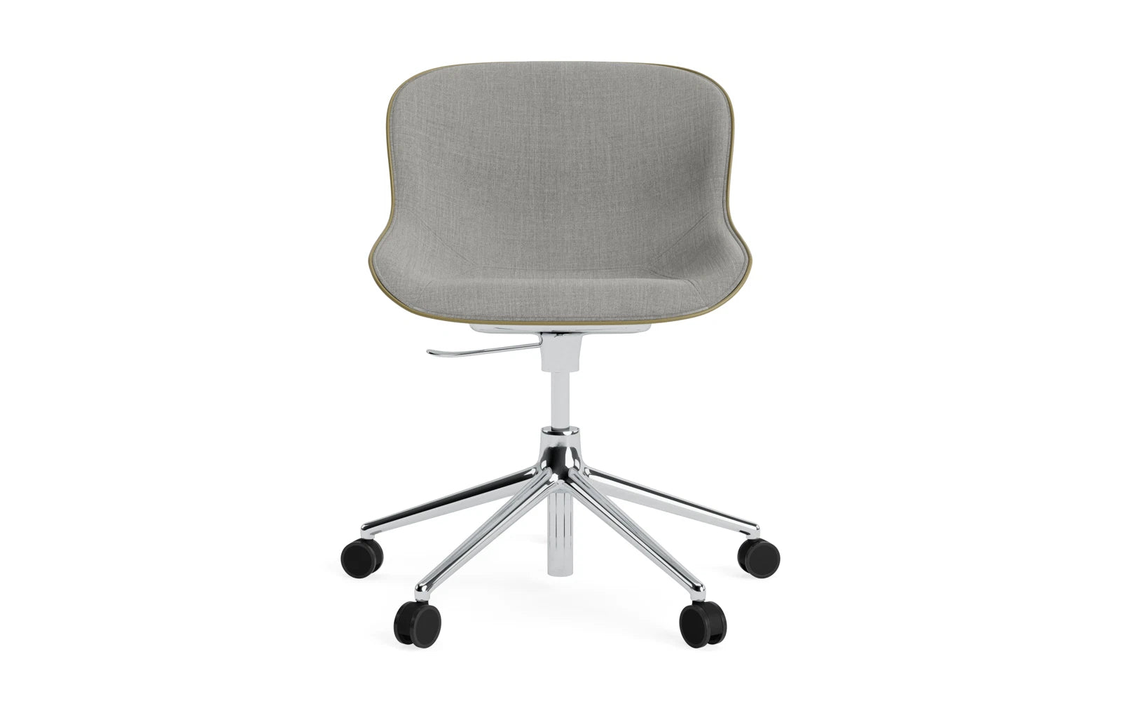 Hyg Drehsessel mit 5 Rollen Gas Lift Frontpolster Alu Olive /Remix in Remix 133 präsentiert im Onlineshop von KAQTU Design AG. Sessel ist von Normann Copenhagen