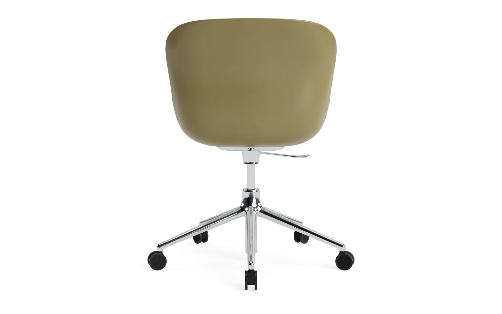 Hyg Drehsessel mit 5 Rollen Gas Lift Frontpolster Alu Olive /Remix in Remix 133 präsentiert im Onlineshop von KAQTU Design AG. Sessel ist von Normann Copenhagen