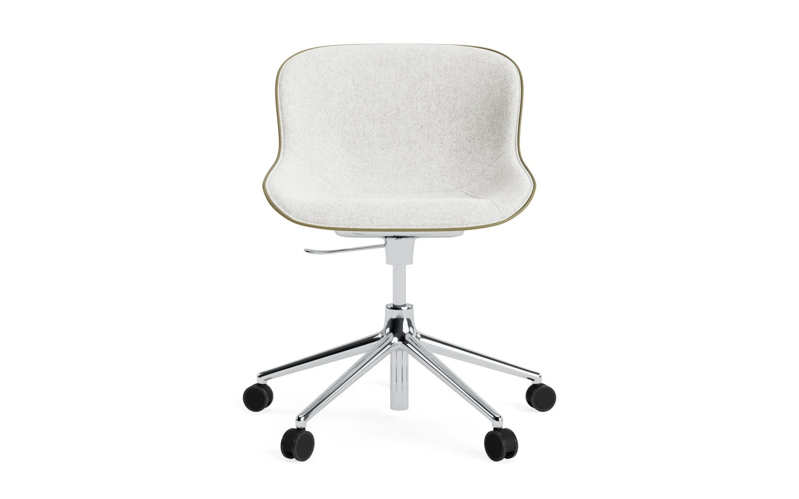 Hyg Drehsessel mit 5 Rollen Gas Lift Frontpolster Alu Olive /Hallingdal in Hallingdal 110 präsentiert im Onlineshop von KAQTU Design AG. Sessel ist von Normann Copenhagen