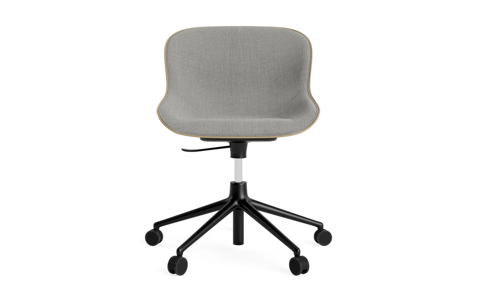 Hyg Drehsessel mit 5 Rollen Gas Lift Frontpolster Schwartz Alu Sand/Remix in Remix 133 präsentiert im Onlineshop von KAQTU Design AG. Sessel ist von Normann Copenhagen