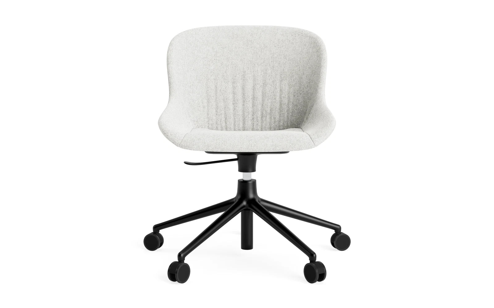 Hyg Comfort Drehsessel mit 5 Rollen Gas Lift Polster Schwartz Alu Hallingdal in Hallingdal 110 präsentiert im Onlineshop von KAQTU Design AG. Sessel ist von Normann Copenhagen