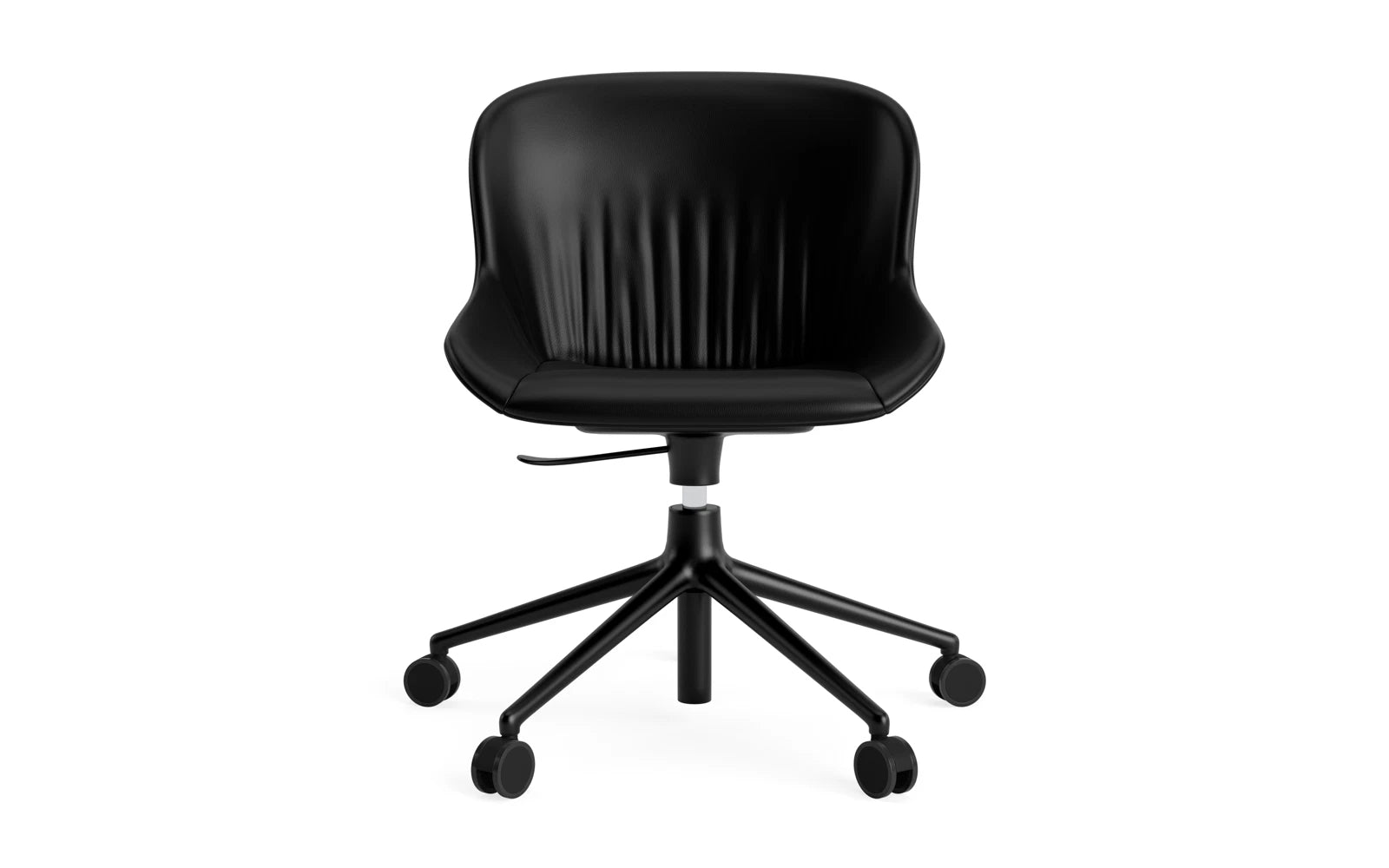 Hyg Comfort Drehsessel mit 5 Rollen Gas Lift Polster Schwartz Alu Ultra in Ultra 41599 präsentiert im Onlineshop von KAQTU Design AG. Sessel ist von Normann Copenhagen