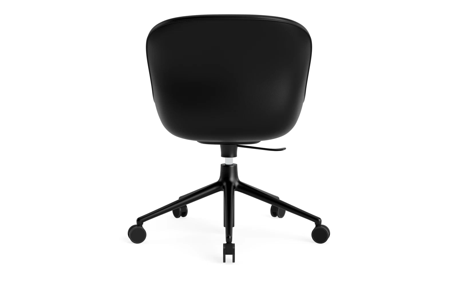 Hyg Comfort Drehsessel mit 5 Rollen Gas Lift Polster Schwartz Alu Ultra in Ultra 41599 präsentiert im Onlineshop von KAQTU Design AG. Sessel ist von Normann Copenhagen