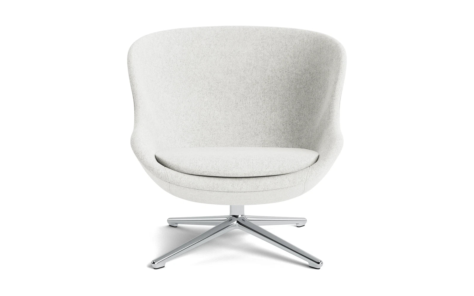 Hyg Lounge-Sessel niedrig mit Drehgestell, Aluminium, Hallingdal in Hallingdal 110 präsentiert im Onlineshop von KAQTU Design AG. Sessel ist von Normann Copenhagen