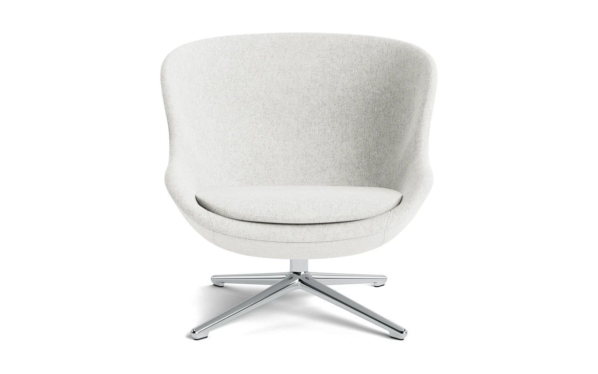 Hyg Lounge-Sessel niedrig mit Drehgestell, Aluminium, Hallingdal in Hallingdal 110 präsentiert im Onlineshop von KAQTU Design AG. Drehsessel ist von Normann Copenhagen
