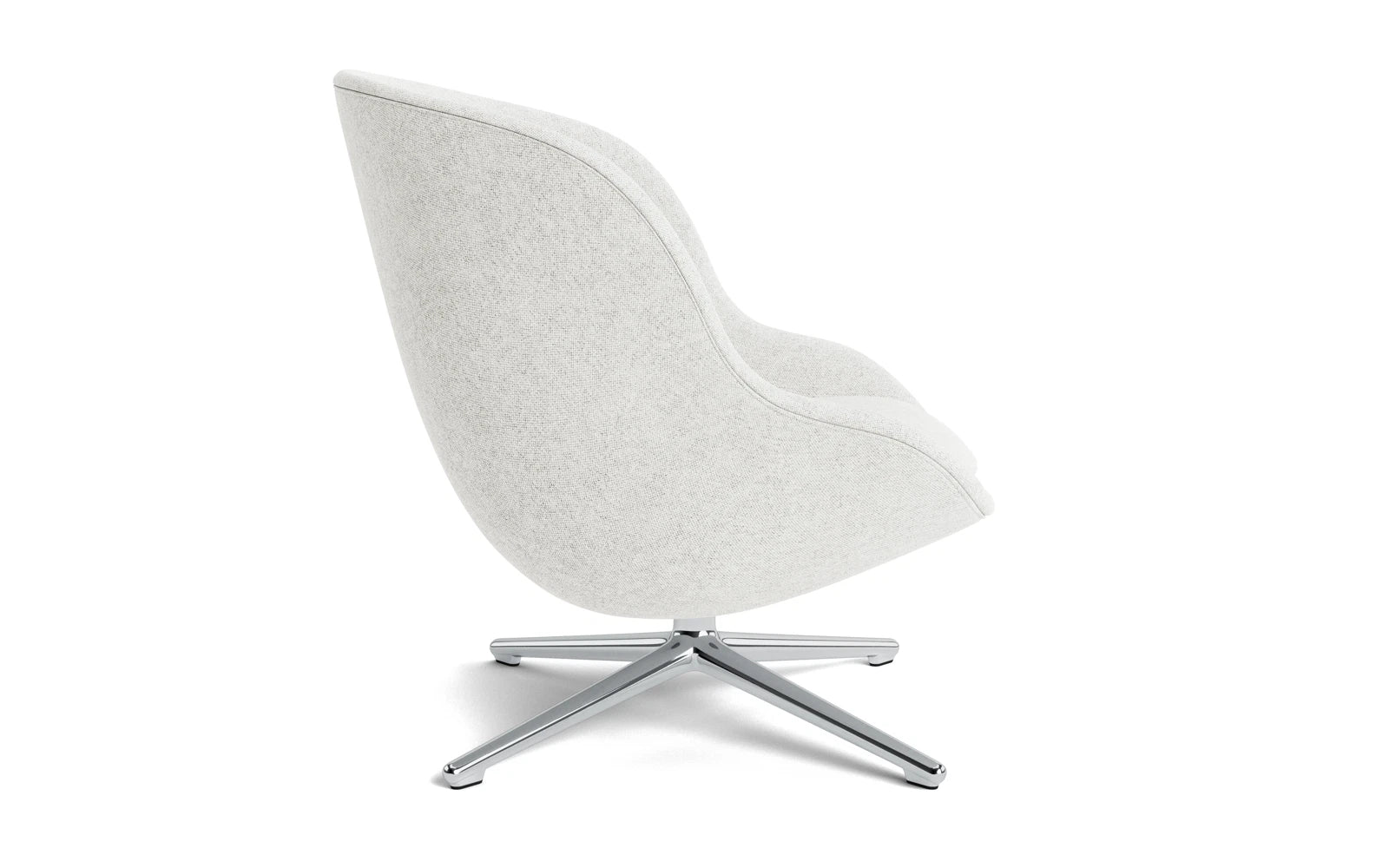 Hyg Lounge-Sessel niedrig mit Drehgestell, Aluminium, Hallingdal in Hallingdal 110 präsentiert im Onlineshop von KAQTU Design AG. Sessel ist von Normann Copenhagen