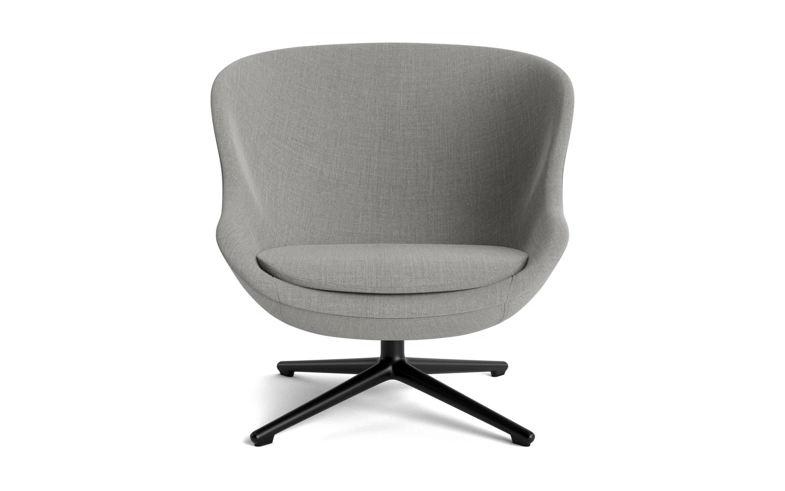 Hyg Lounge-Sessel niedrig mit Drehgestell, schwarzes Aluminium, Remix in Remix 133 präsentiert im Onlineshop von KAQTU Design AG. Sessel ist von Normann Copenhagen