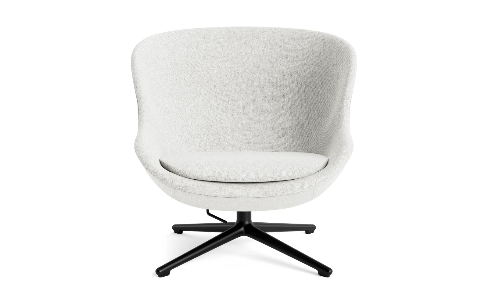 Hyg Lounge-Sessel Niedrig mit Drehgestell schwarzes Aluminium Tilt Hallingdal in Hallingdal 110 präsentiert im Onlineshop von KAQTU Design AG. Sessel ist von Normann Copenhagen