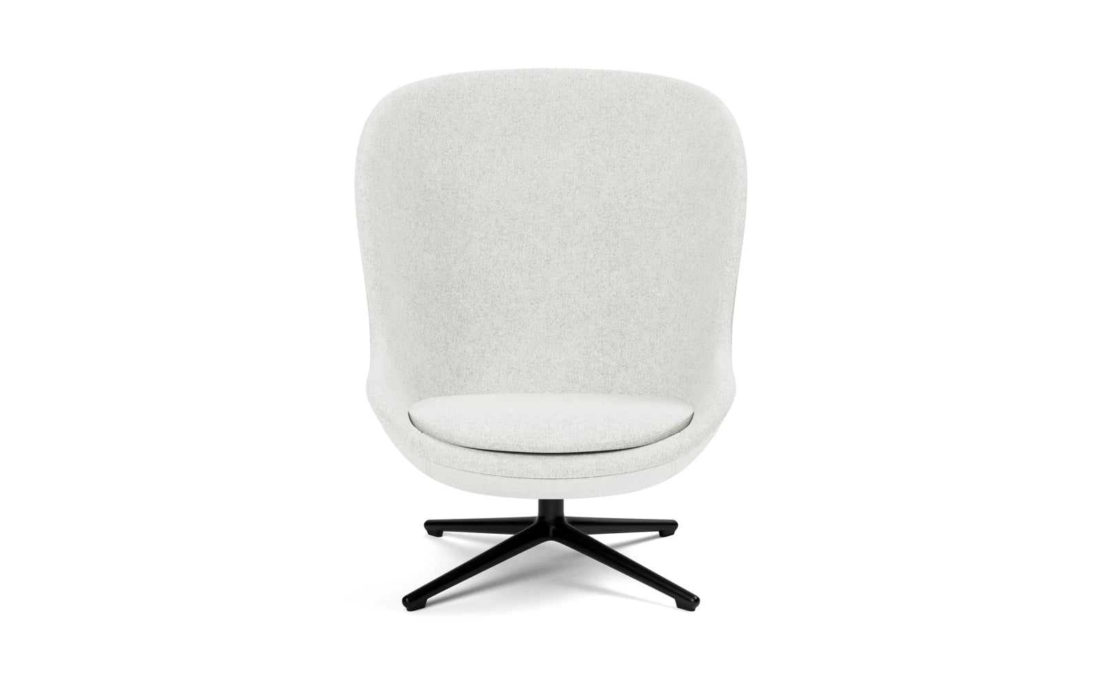 Hyg Lounge-Sessel Hoch mit Drehgestell schwarzes Aluminium Hallingdal in Hallingdal 110 präsentiert im Onlineshop von KAQTU Design AG. Sessel ist von Normann Copenhagen