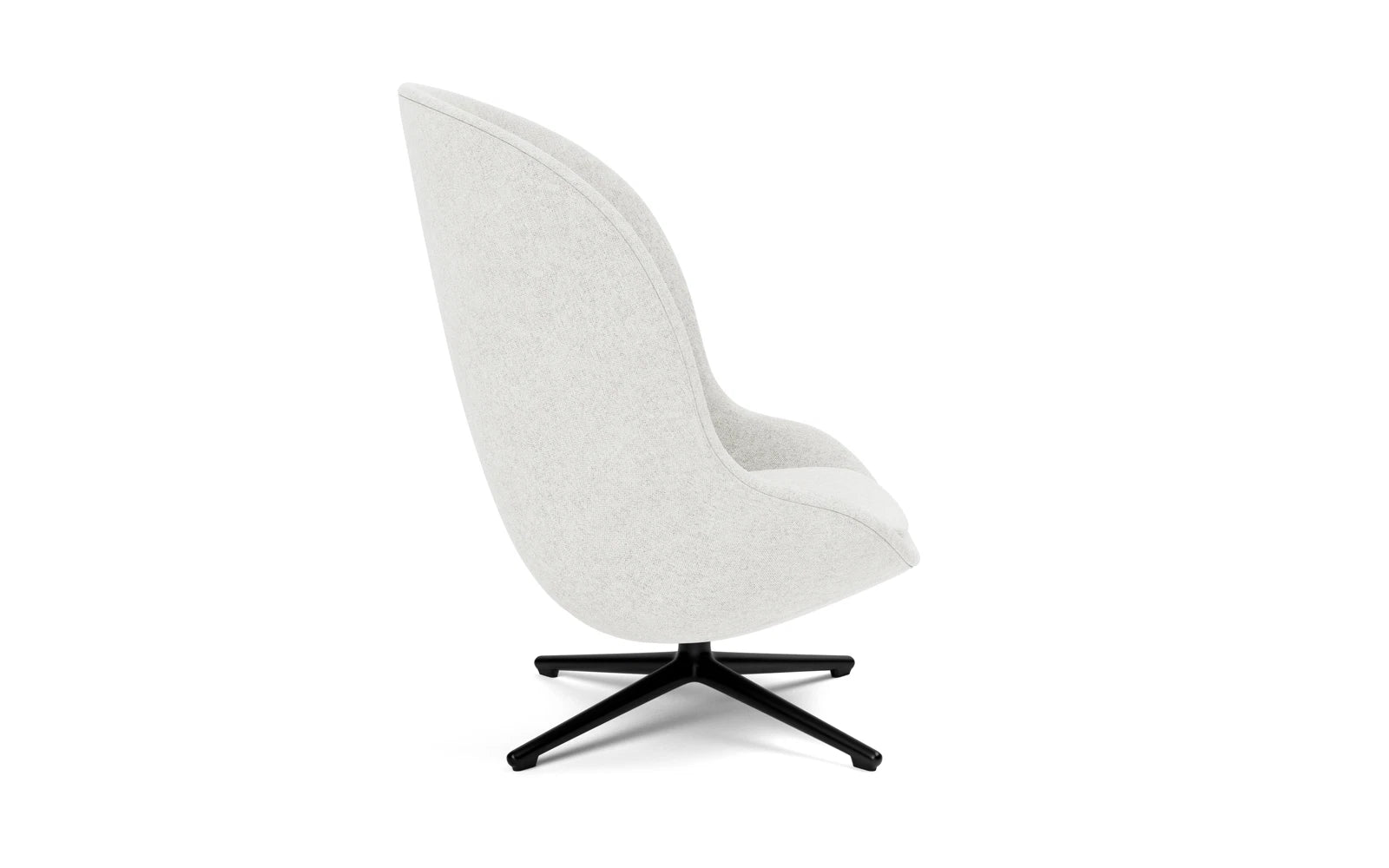 Hyg Lounge-Sessel Hoch mit Drehgestell schwarzes Aluminium Hallingdal in Hallingdal 110 präsentiert im Onlineshop von KAQTU Design AG. Sessel ist von Normann Copenhagen