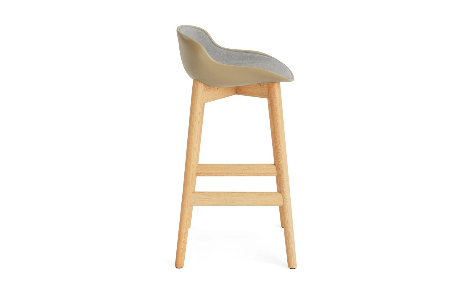 Hyg Barhocker 65 cm Polster Eiche Sand/Remix in Remix 133 präsentiert im Onlineshop von KAQTU Design AG. Barstuhl ist von Normann Copenhagen
