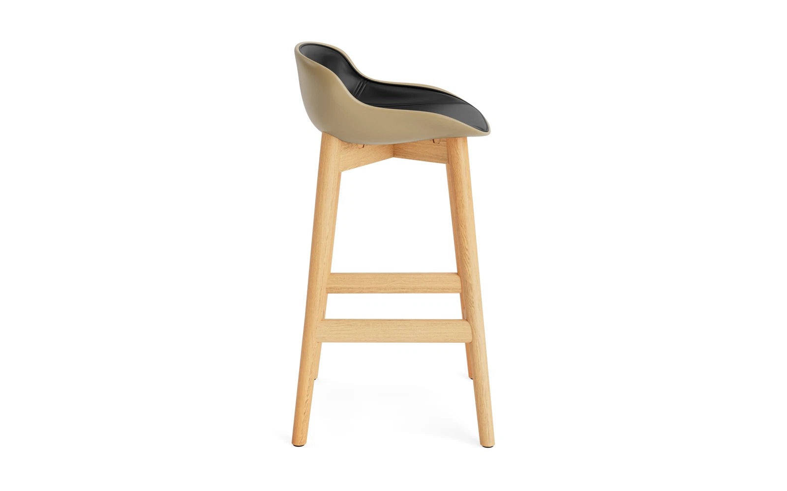 Hyg Barhocker 65 cm Polster Eiche Sand/Ultra in Ultra 41599 präsentiert im Onlineshop von KAQTU Design AG. Barstuhl ist von Normann Copenhagen