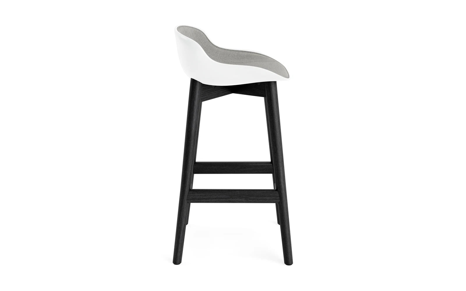 Hyg Barhocker 65 cm Polster Schwartze Eiche Weiss/Remix in Remix 133 präsentiert im Onlineshop von KAQTU Design AG. Barstuhl ist von Normann Copenhagen