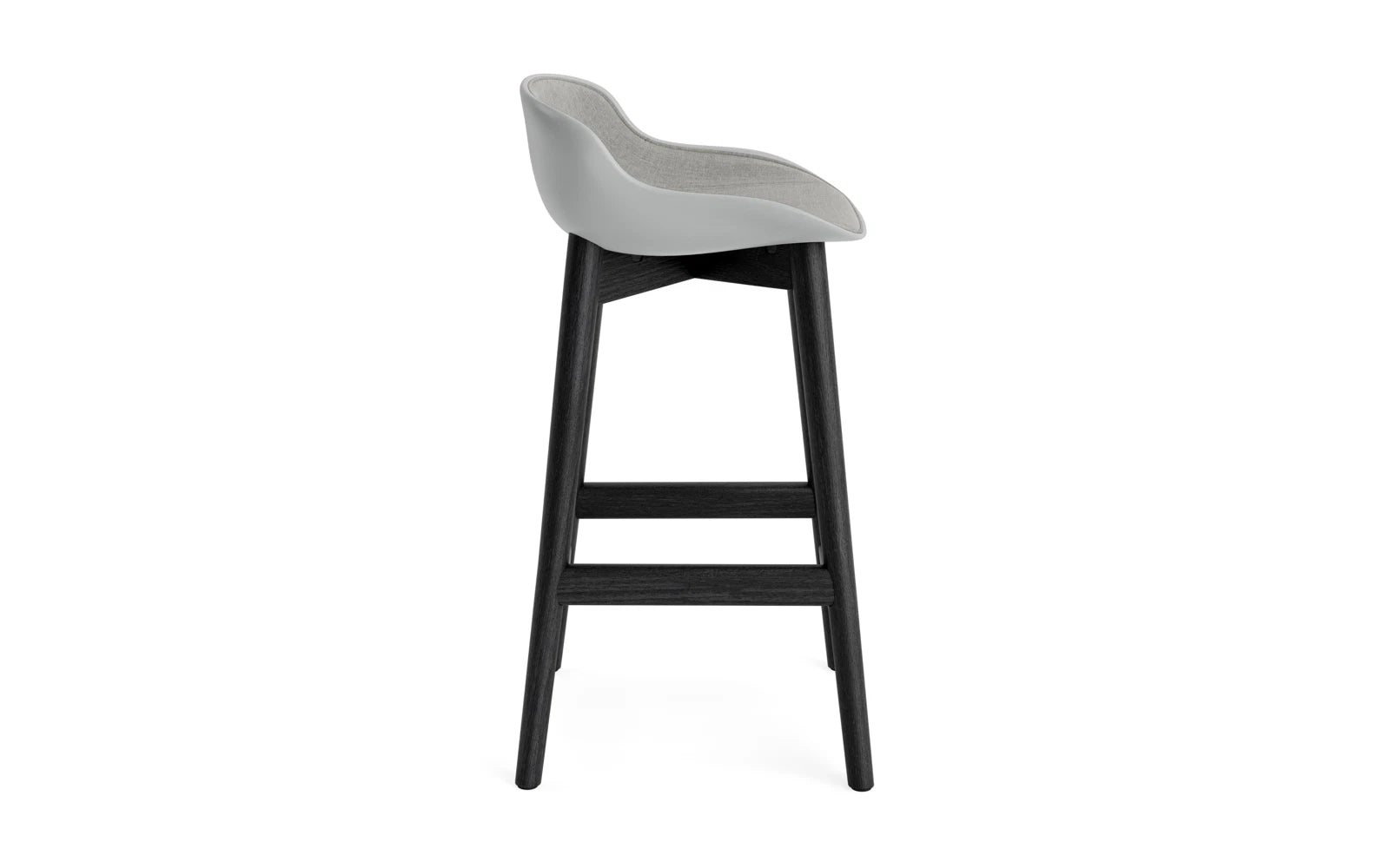 Hyg Barhocker 65 cm Polster Schwarze Eiche Grau/Remix in Remix 133 präsentiert im Onlineshop von KAQTU Design AG. Barstuhl ist von Normann Copenhagen