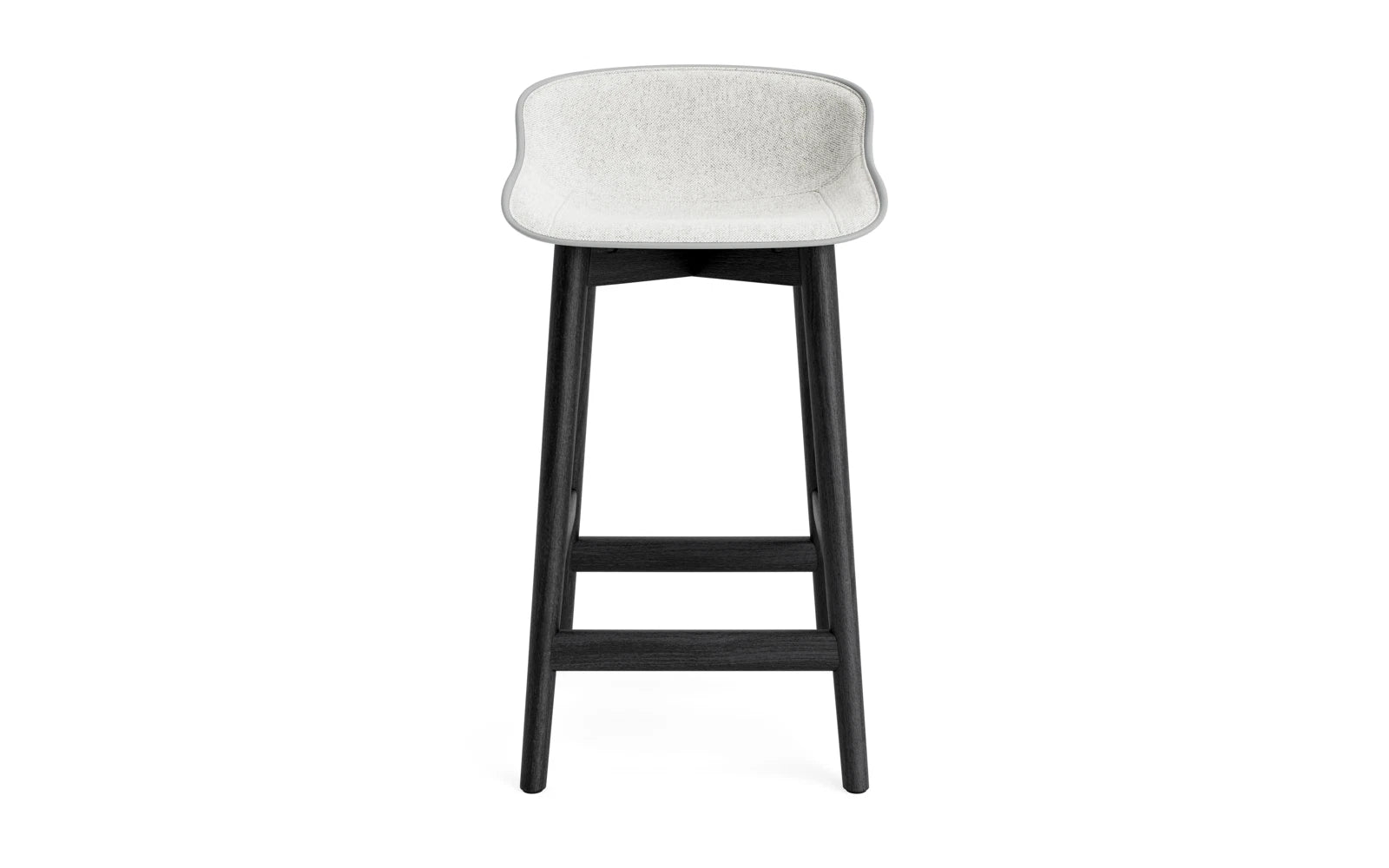 Hyg Barhocker 65 cm Polster Schwartze Eiche Grau/Hallingdal in Hallingdal 110 präsentiert im Onlineshop von KAQTU Design AG. Barstuhl ist von Normann Copenhagen