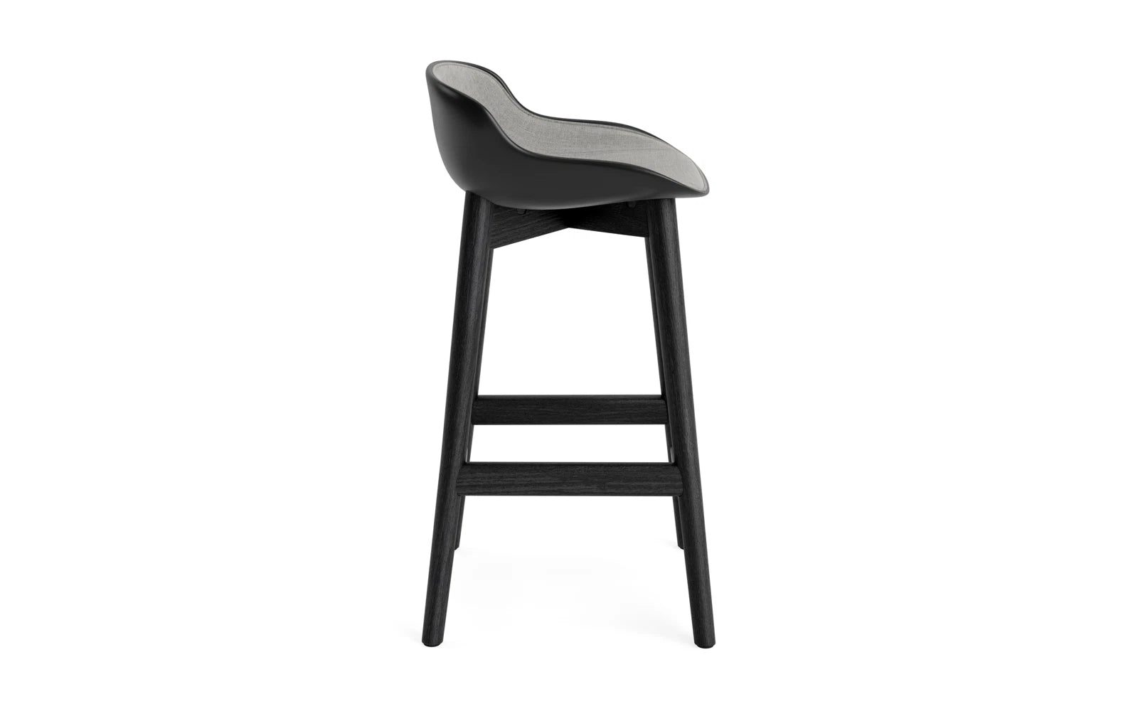 Hyg Barhocker 65 cm Polster Schwartze Eiche Schwartz/Remix in Remix 133 präsentiert im Onlineshop von KAQTU Design AG. Barstuhl ist von Normann Copenhagen