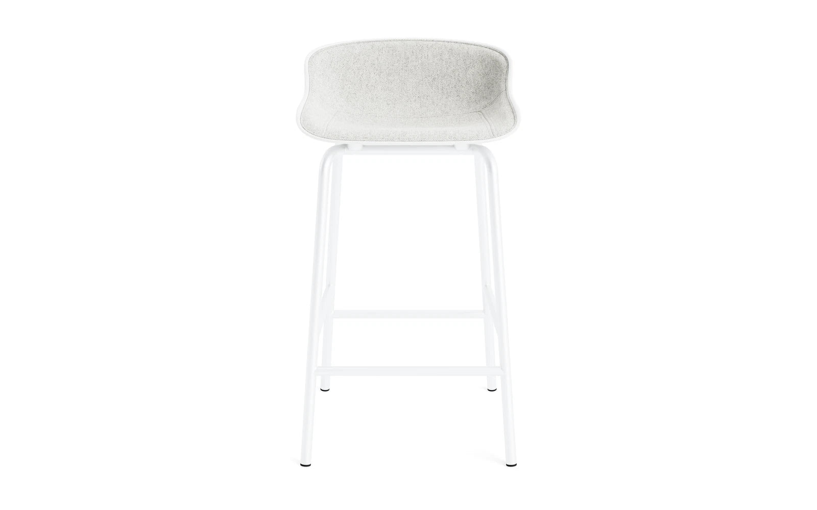 Hyg Barhocker 65 cm Frontpolster Weiss Stahl Weiss/Hallingdal in Hallingdal 110 präsentiert im Onlineshop von KAQTU Design AG. Barstuhl ist von Normann Copenhagen