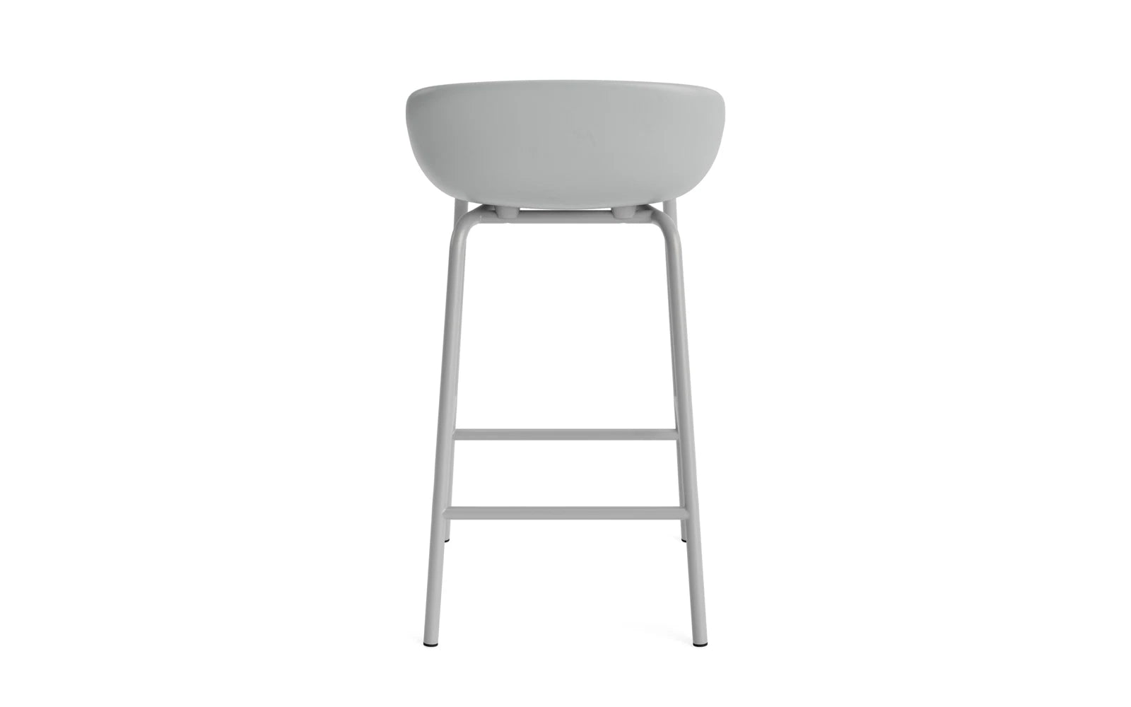 Hyg Barhocker 65 cm Frontpolster Grau Stahl Grau/Remix in Remix 133 präsentiert im Onlineshop von KAQTU Design AG. Barstuhl ist von Normann Copenhagen